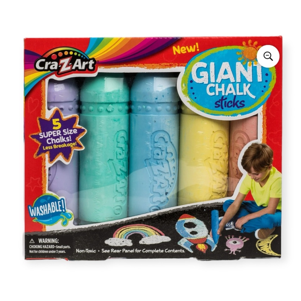 New Cra-Z-Art 5 PieceGiant Chalk Sticks